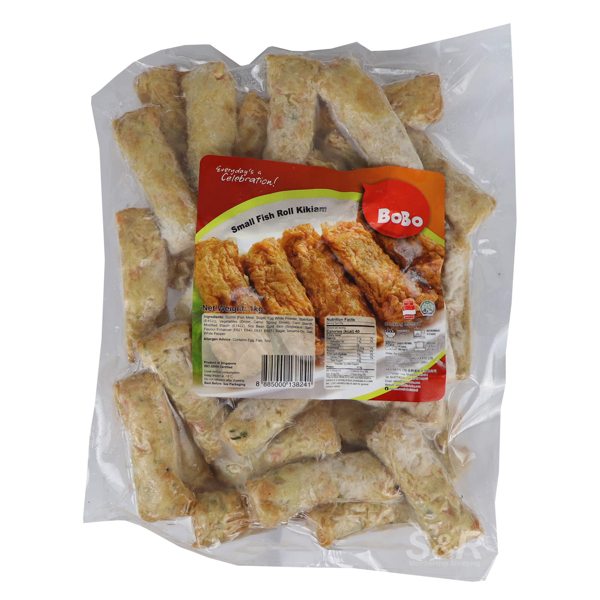 Bobo Small Fish Roll Kikiam 1kg Bobo Small Fish Roll Kikiam 1kg